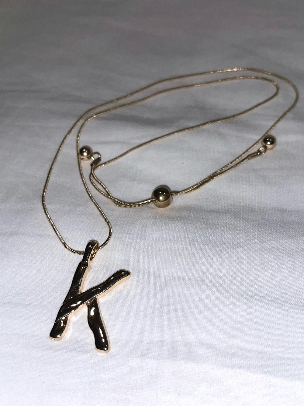Gold Initial K Pendant Necklace - Women's Jewelry